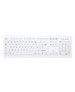 Meilleur prix 😀 CHERRY AK-C8100F-FU1-W/FR Clavier RF Sans Fil AZERTY Français Blanc 👍