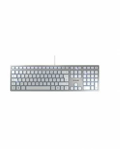 De gros 😀 CHERRY KC 6000 SLIM Clavier Filaire, Blanc/argent, USB, AZERTY - FR 🎉