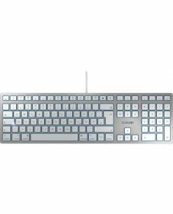 Offres ❤️ CHERRY KC 6000 SLIM FOR MAC Clavier USB AZERTY Français Argent 🧨