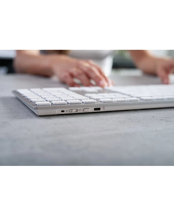 Acheter 🌟 CHERRY KW 9100 SLIM FOR MAC Clavier USB + Bluetooth AZERTY Français Argent 💯 – Image 6