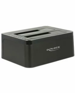 Promo ✨ DeLOCK 62661 Station D'accueil De Disques De Stockage Noir ⭐