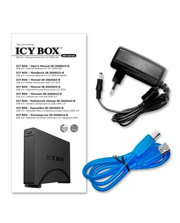 Remise 🤩 ICY BOX IB-366StU3+B 3.5" Boîtier HDD Noir ✨ – Image 6