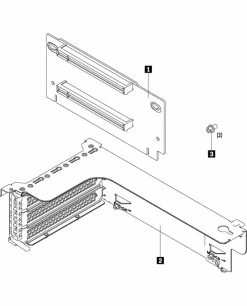 Meilleure vente 🎉 Lenovo ThinkSystem SR550/SR590/SR650 X16/x8 PCIe FH Riser 1 Kit Kit De Montage 🌟