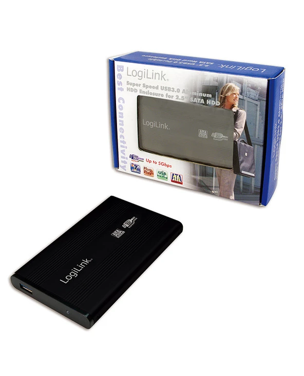 De gros 🤩 LogiLink UA0106 Boîtier De Disques De Stockage Noir 2.5" Alimenté Par Port USB ⭐ – Image 2