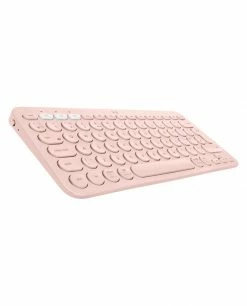 Meilleure affaire ⭐ Logitech K380 Multi-Device Bluetooth Keyboard Clavier AZERTY Français Rose 🔔