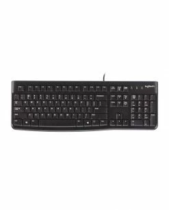 Nouveau 🤩 Logitech Keyboard K120 For Business Clavier USB QWERTY Anglais Noir ⭐