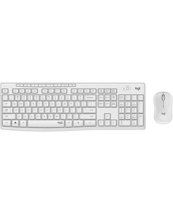 Promo 🛒 Logitech MK295 Silent Wireless Combo Clavier Souris Incluse USB QWERTY Espagnole Blanc 🧨