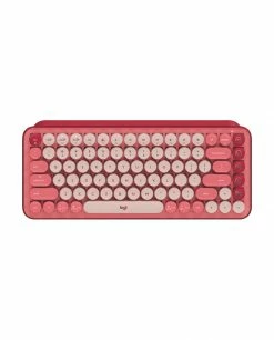Nouveau 👏 Logitech POP Keys Wireless Mechanical Keyboard With Emoji Keys Clavier Bluetooth AZERTY Français Rose ❤️