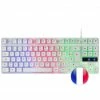 Promo 🔥 Mars Gaming MK02WFR Clavier USB AZERTY Français Blanc 🔥