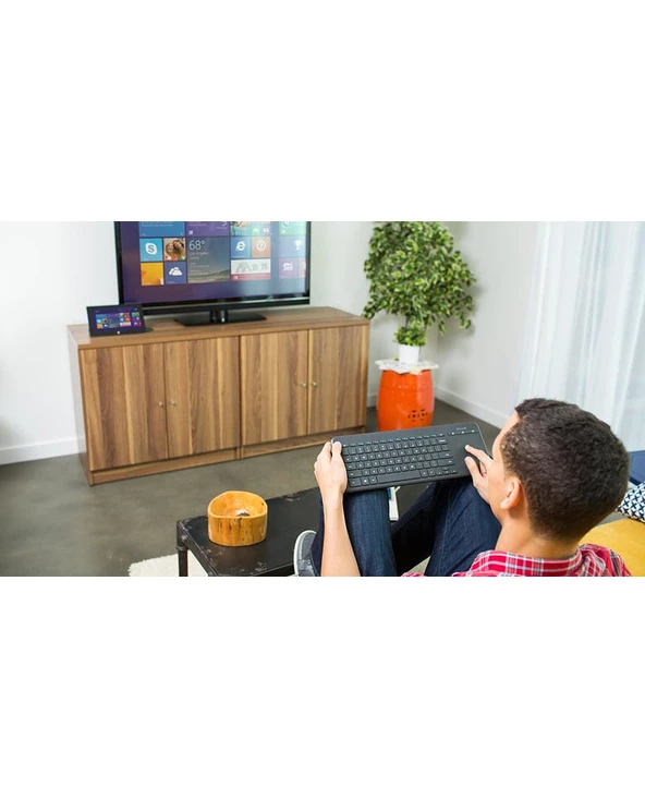 Bon marché 💯 Microsoft All-in-One Media Keyboard Clavier RF Sans Fil AZERTY Français Noir ⌛ – Image 3