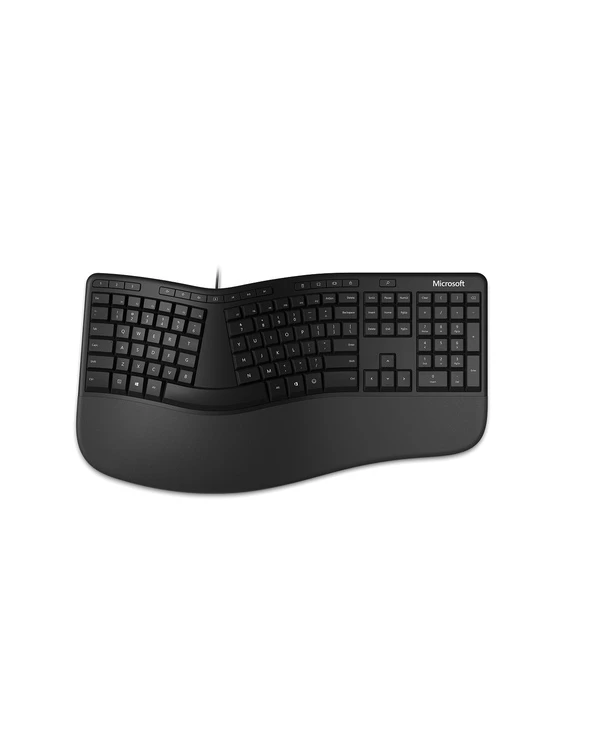 Nouveau 😀 Microsoft Ergonomic Clavier USB AZERTY Belge Noir ✔️