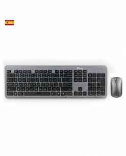 Vente flash ❤️ NGS Matrix Kit, QWERTY, ES Clavier RF Sans Fil Espagnole Gris 🔔