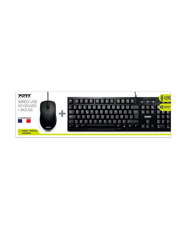 Grosses soldes 🛒 Port Designs 900900 Clavier USB AZERTY Français Noir 🤩 – Image 4