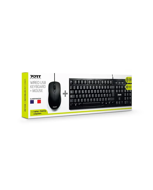Grosses soldes 🛒 Port Designs 900900 Clavier USB AZERTY Français Noir 🤩 – Image 5