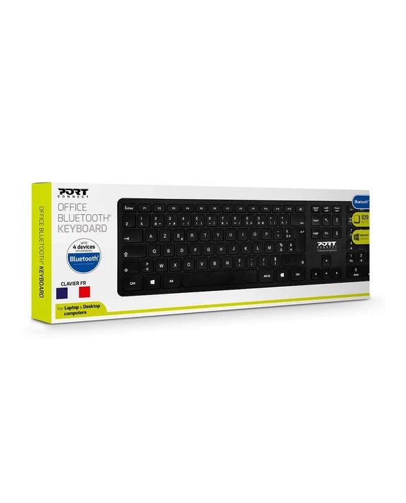 Meilleure vente 🤩 Port Designs 900903 Clavier Bluetooth AZERTY Français Noir 🔥 – Image 2