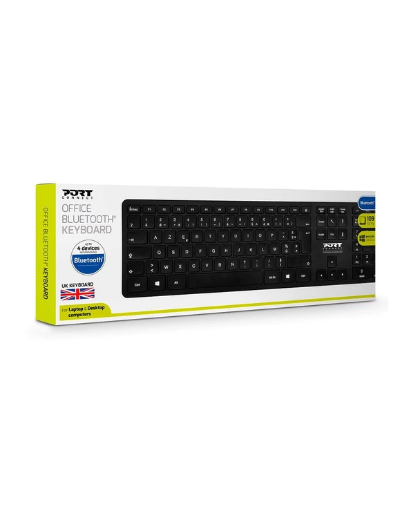 Vente flash 😀 Port Designs 900903-UK Clavier Bluetooth QWERTY Anglais Britannique Noir 🎉 – Image 2