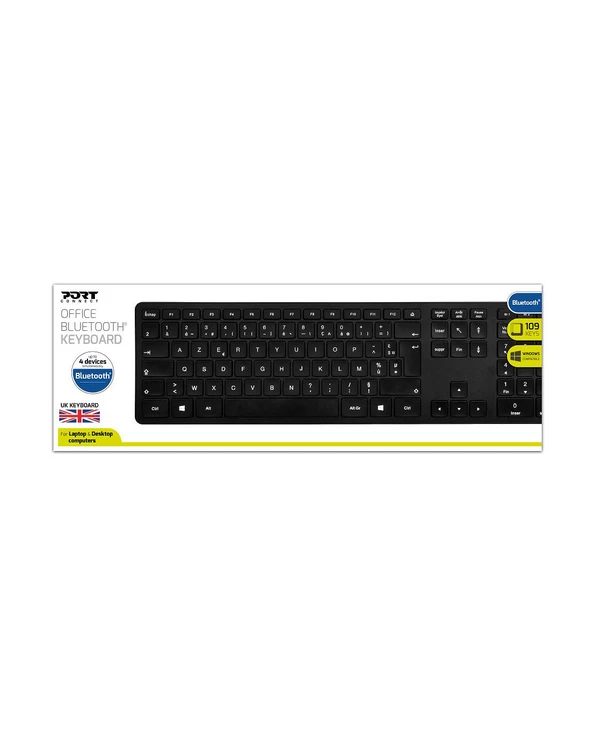Vente flash 😀 Port Designs 900903-UK Clavier Bluetooth QWERTY Anglais Britannique Noir 🎉