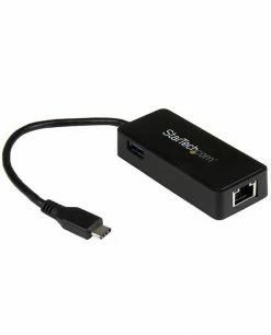 Promo 🎉 StarTech.com Adaptateur Réseau USB-C Vers RJ45 Gigabit Ethernet Avec Port USB Supplémentaire - M/F - USB 3.1 Gen 1 (5 Gb/s) ⌛