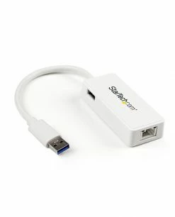 Coupon ⭐ StarTech.com Adaptateur USB 3.0 Vers Ethernet Gigabit - Carte Réseau Externe USB Vers 1 Port RJ45 - Blanc 🥰
