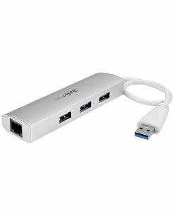 Meilleure vente 🧨 StarTech.com Hub USB 3.0 Portable à 3 Ports Avec Gigabit Ethernet - Câble Intégré - Aluminium ⌛