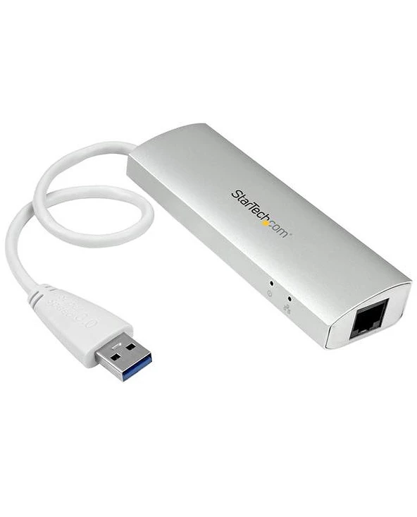 Meilleure vente 🧨 StarTech.com Hub USB 3.0 Portable à 3 Ports Avec Gigabit Ethernet - Câble Intégré - Aluminium ⌛ – Image 2