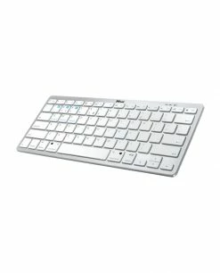 Bon marché 🎉 Trust Nado Clavier Bluetooth AZERTY Français Métallique, Blanc 🧨