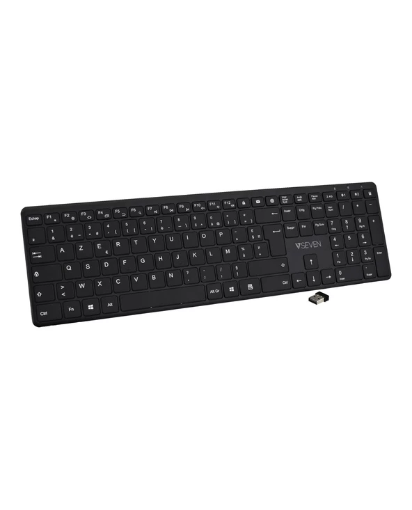 Promo ✨ V7 Clavier KW550FRBT Dual Mode Bluetooth / Wireless 2,4 GHZ Français AZERTY - Noir 🛒 – Image 3