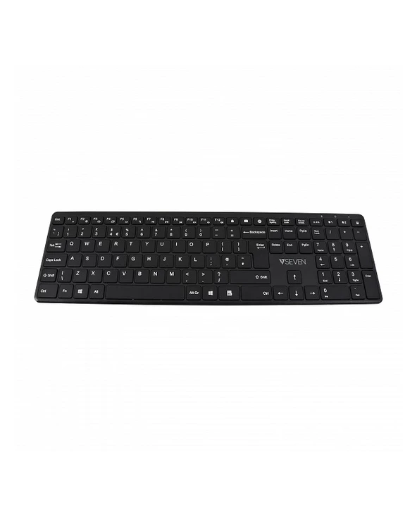 Coupon 🧨 V7 Clavier KW550UKBT Dual Mode Bluetooth / Wireless 2,4 GHZ Anglais QWERTY - Noir ❤️ – Image 2