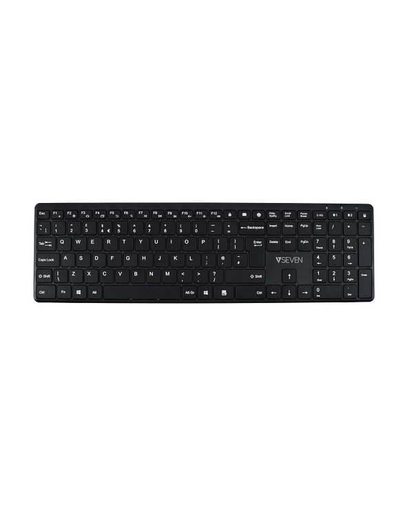 Coupon 🧨 V7 Clavier KW550UKBT Dual Mode Bluetooth / Wireless 2,4 GHZ Anglais QWERTY - Noir ❤️ – Image 3