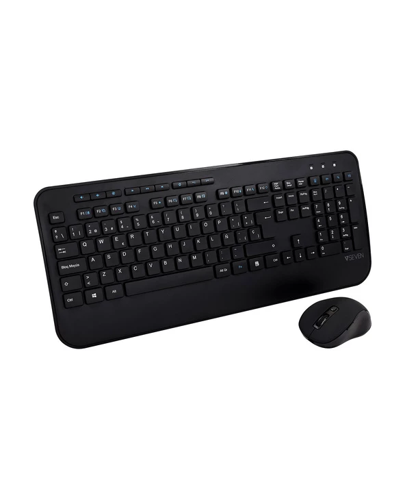 Nouveau đ V7 Clavier QWERTY Espagnol Complet Avec Repose-mains CKW300ES â Noir â
